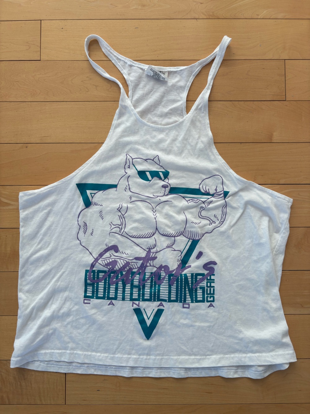 Vintage Gator’s Gym Gear Muscle Bodybuilding Tank Large Made in Canada